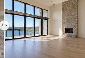 Illustrative empty newly built custom home after cleaning